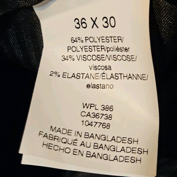 Haggar Men's Black Classic-Fit Flat Front Stretch Suit Pants Size 36W 30L - Picture 7 of 7